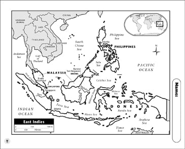 East Indies Map | Printable Maps and Skills Sheets