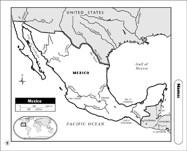 Mexico Map Printable Maps And Skills Sheets