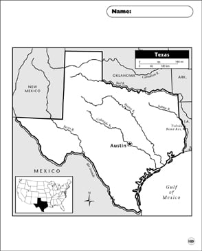 Texas Map Printable Maps and Techniques Sheets photograph relating to Printable Texas Map identified as Texas Map Printable Maps and Techniques Sheets
