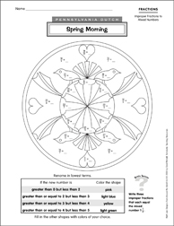 Pennsylvania Dutch: Spring Morning (Fractions) | Printable ...