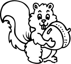 Squirrel With Acorn Printable Clip Art And Images