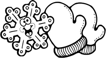 Snowflake and Mittens | Printable Clip Art and Images