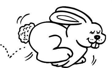 hopping clipart black and white