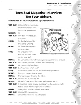 Whiners Worksheet Product Detail Page