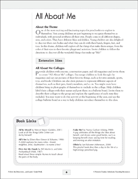 All About Me: Following the Directions Activities | Printable ...