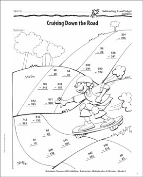 Cruising Down The Road Subtracting 2 And 3 Digit Numbers