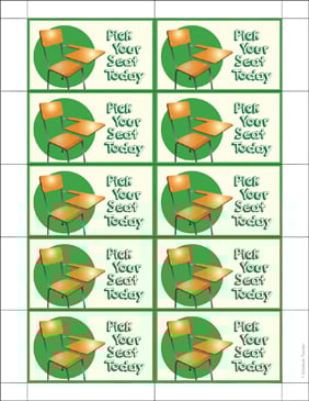 Pick Your Seat Today Coupons | Printable Awards and Incentives