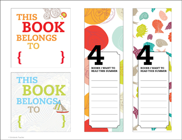 Summer Bookmarks And Bookplates Printable Bookmarks And Toppers Labels And Name s