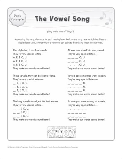 The Vowel Song: Content-Building Action Song