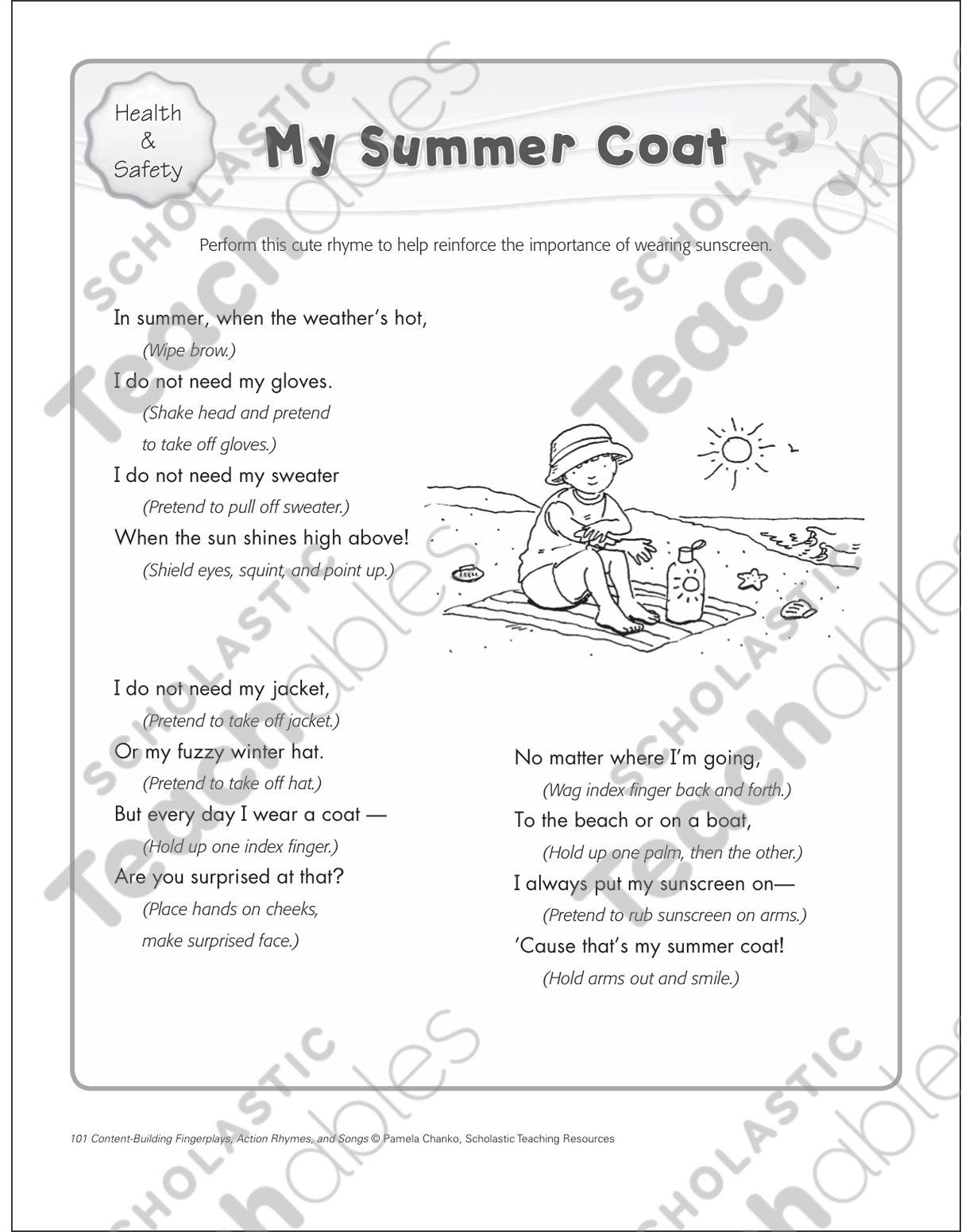 My Summer Coat: Content-Building Action Song