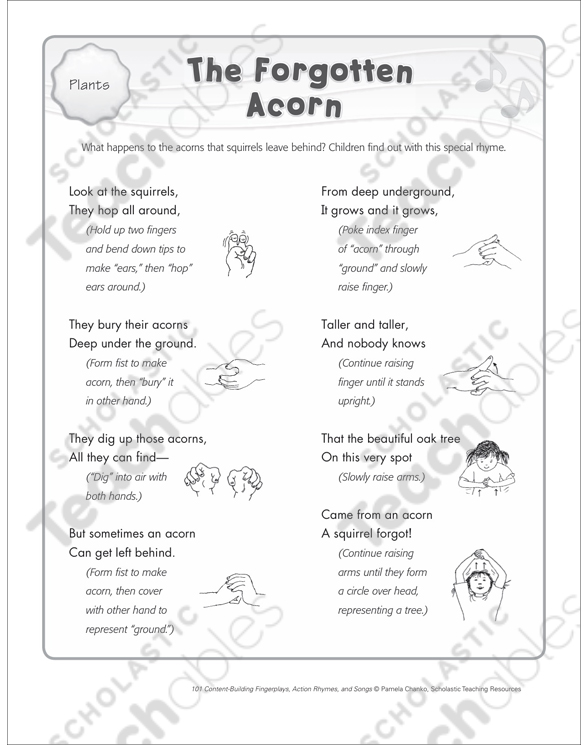 The Forgotten Acorn: Content-Building Action Song