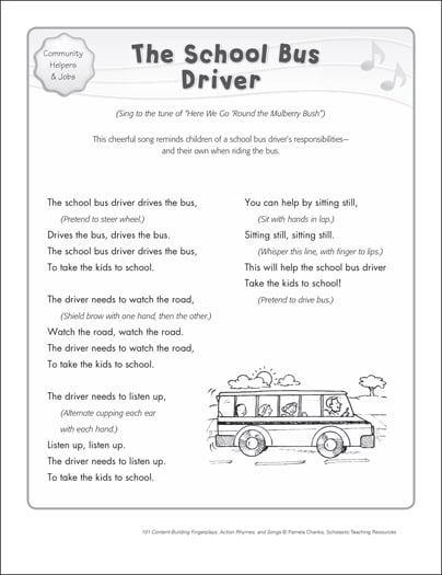 School Bus Driver: Content-Building Action Song