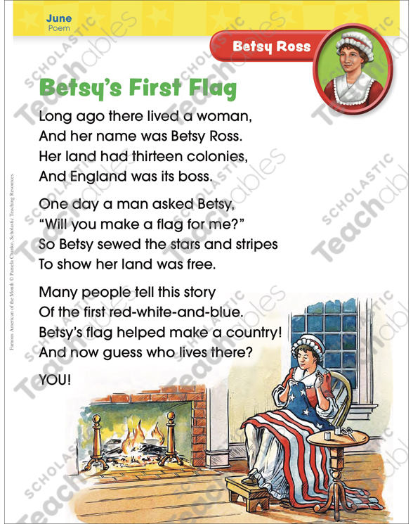 Betsy Ross Famous American Text Set Printable Texts