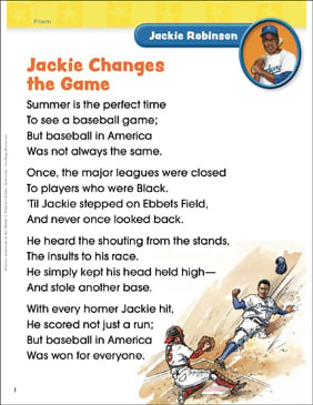 jackie robinson poem scholastic - Google Search