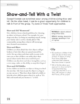 Show And Tell With A Twist Printable Lesson Plans And Ideas Skills Sheets