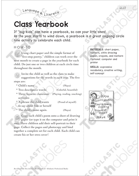 Class Yearbook | Printable Lesson Plans and Ideas, Arts and ...