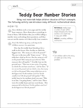 Teddy Bear Number Stories Printable Lesson Plans And Ideas Arts And Crafts