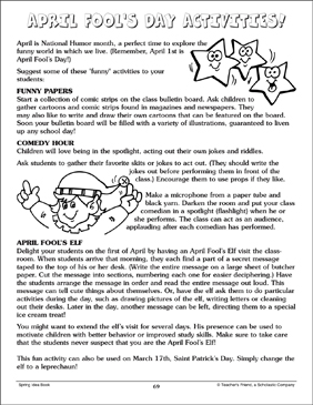 April Fool's Day Activities | Printable Lesson Plans and Ideas