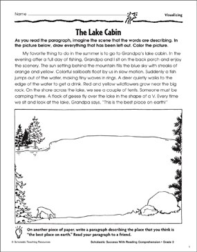 The Lake Cabin (Visualizing) | Printable Skills Sheets