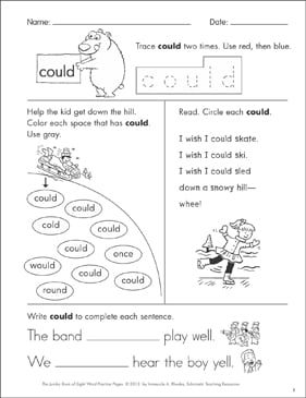 Could Sight Word Worksheet Could Sight Word Worksheet Could Sight Word Worksheet Could Sight Word Worksheet