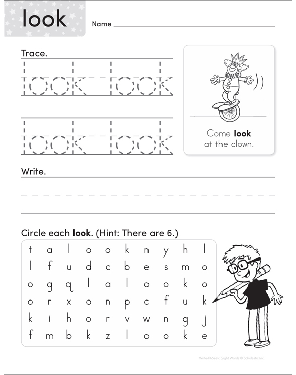 Sight Word Look Printable