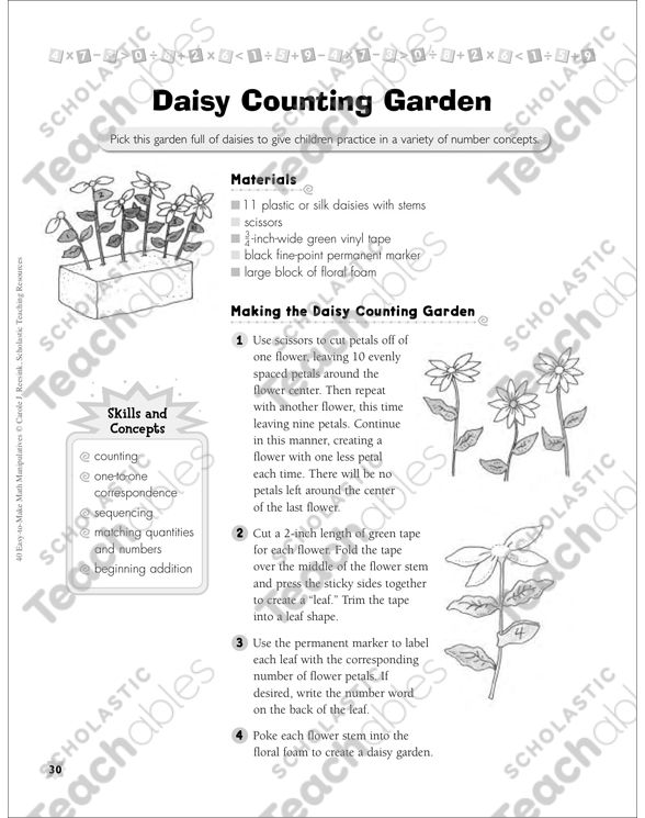 daisy counting garden counting and