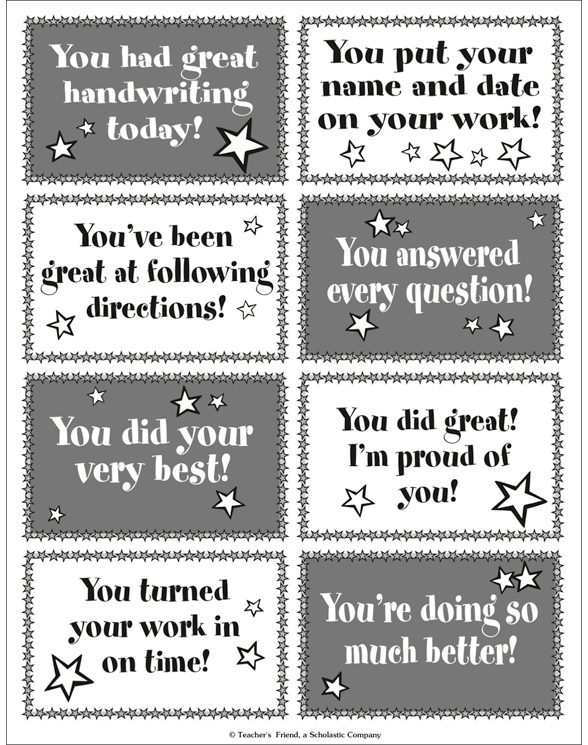 Kudos Printable Awards Incentives and Skills Sheets