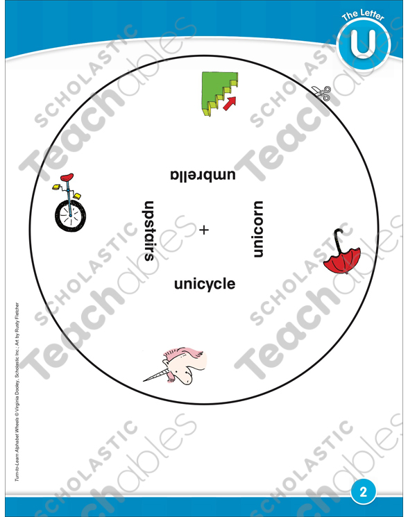 Letter Uu: Alphabet Wheel | Printable Research and Study Tools
