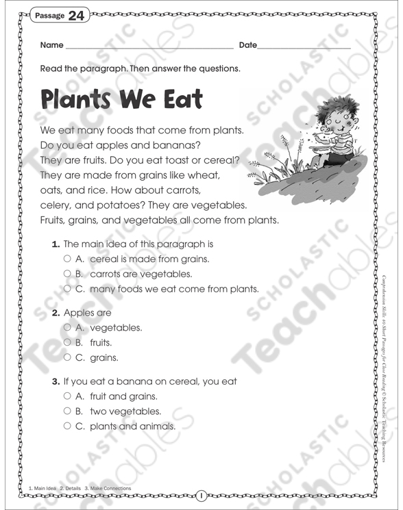 Plants We Eat: Close Reading Passage | Printable Skills ...
