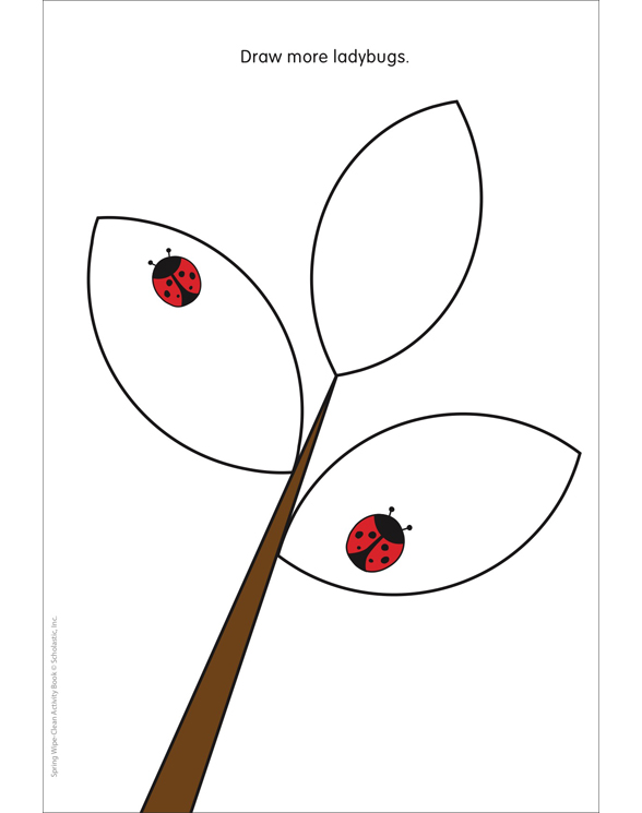 Draw a Ladybug: Step-by-Step Practice Page | Printable Skills Sheets