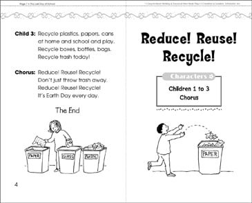 reduce reuse recycle play printable texts mini books