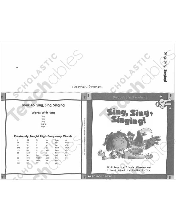 Sing, Sing, Singing! (-ing): Decodable Book 45 | Printable Mini