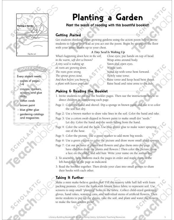 Planting a Garden: Literacy Building Booklet | Printable Mini-Books
