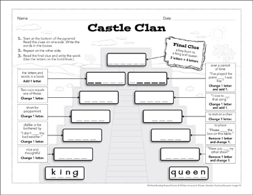 Castle Clan: Word-Building Pyramid Puzzle | Printable Games ...