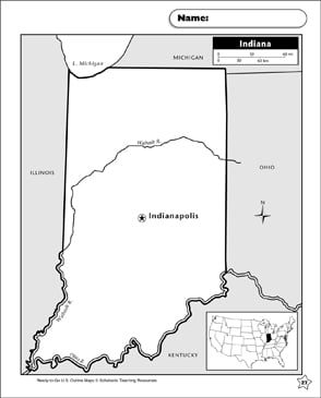 Map of Indiana Printable Maps image relating to Printable Map of Indiana identified as Map of Indiana Printable Maps