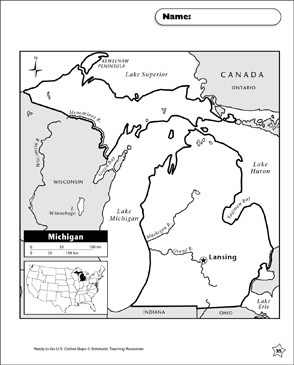 Map Of Michigan Printable Maps