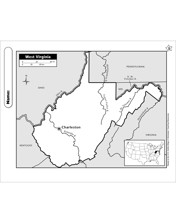 Map of West Virginia | Printable Maps