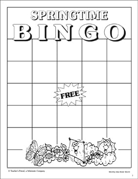 Spring Bingo Free Printable