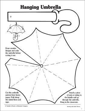 printable umbrella craft