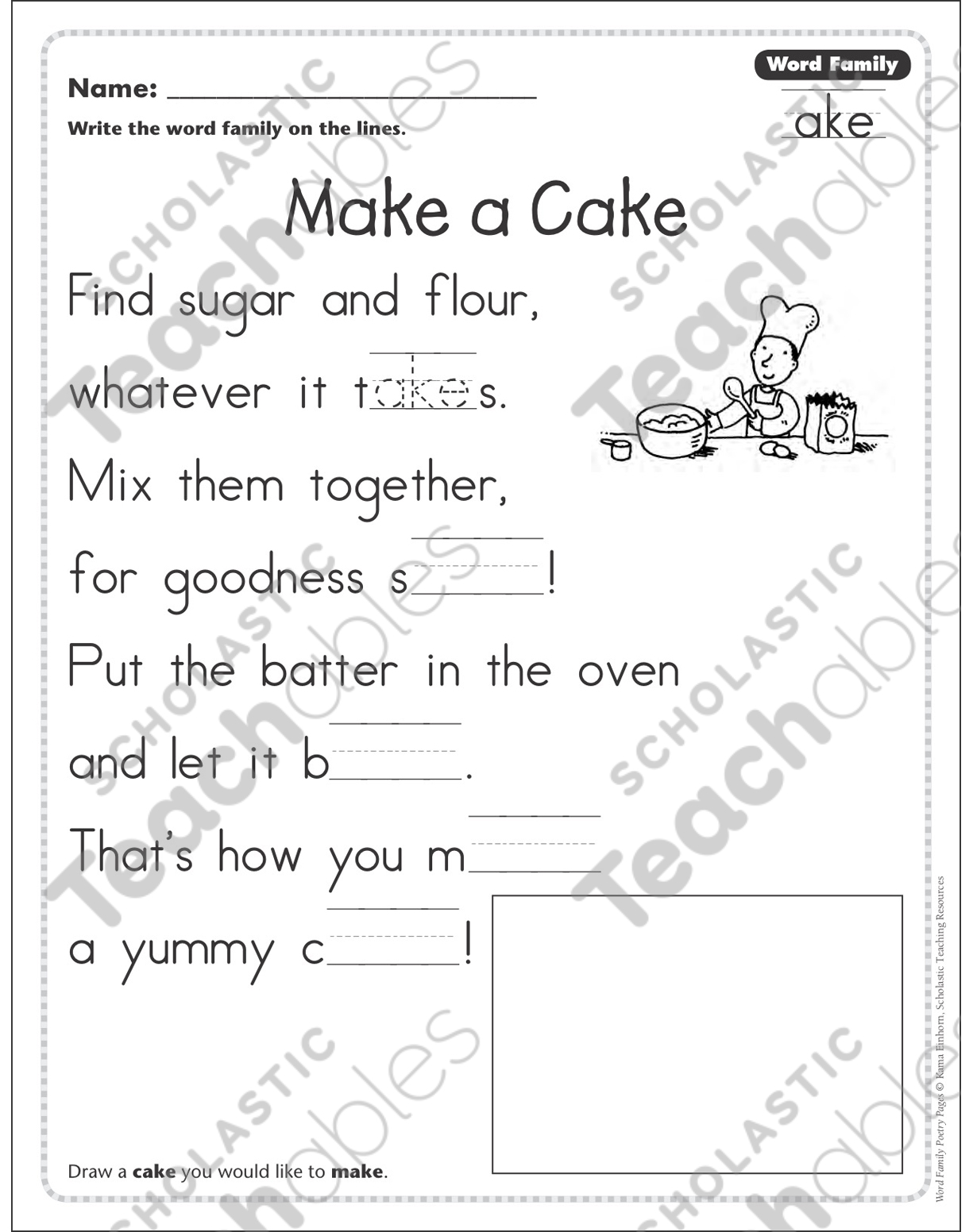 WISH TO EAT A CAKE: A rhyme short story for kids: Reads, Esther:  9798495665859: Amazon.com: Books