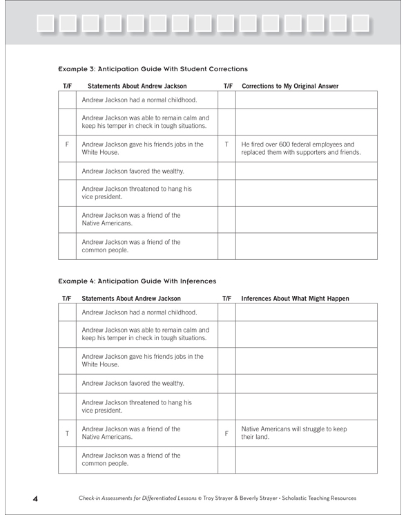 Anticipation Guides Activating Prior Knowledge Printable Assessment