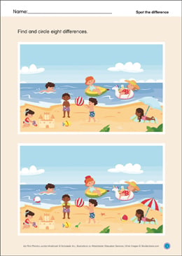 Beach Scene (Spot the Difference)