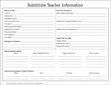 Substitute Teacher Resources, Activities, Worksheets & Lesson Plans |  Scholastic