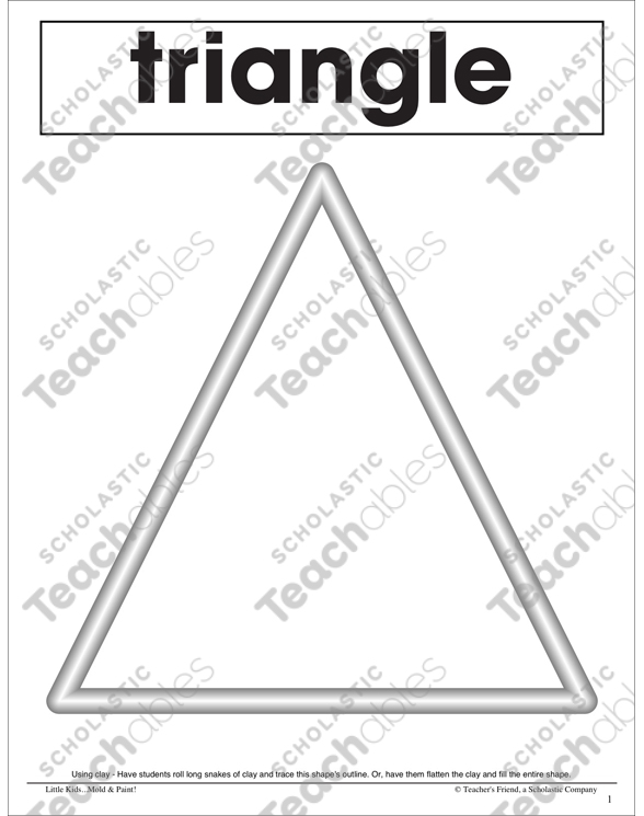Triangle Word and Shape Printable Skills Sheets