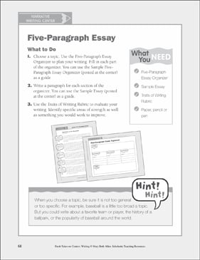 five paragraph narrative essay