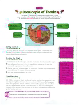 Cornucopia of Thanks: Fall Glyph Activity