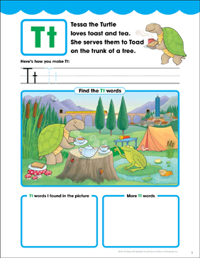 Alphabet Fun Letter Page: Letter Tt | Printable Skills Sheets