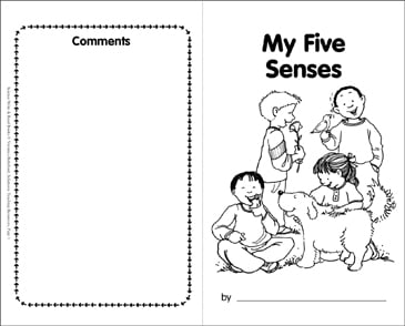 My Five Senses Draw Write Activity Printable Mini Books