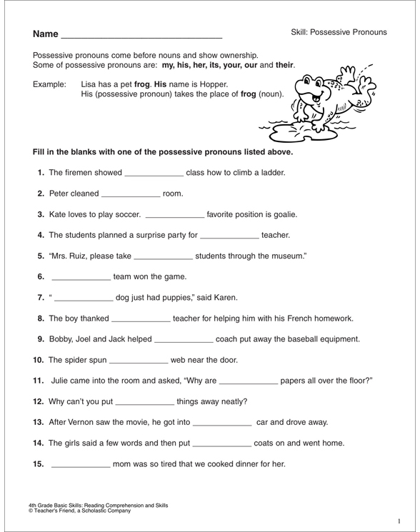 possessive-pronouns-grade-1-grammar-skills-printable-skills-sheets