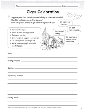 something new grade 3 opinion writing lesson printable skills sheets assessment tools